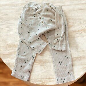 Carter's 2-piece, Cream and Green Matching Set, 24 months